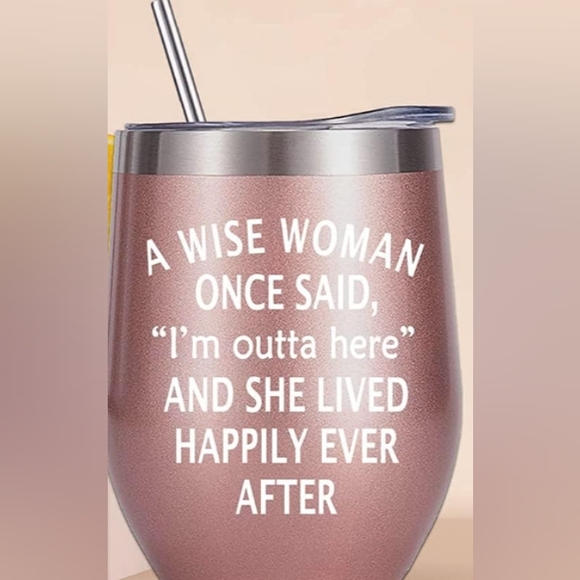 Rose Gold Insulated Tumbler with Quote - Picture 2 of 2